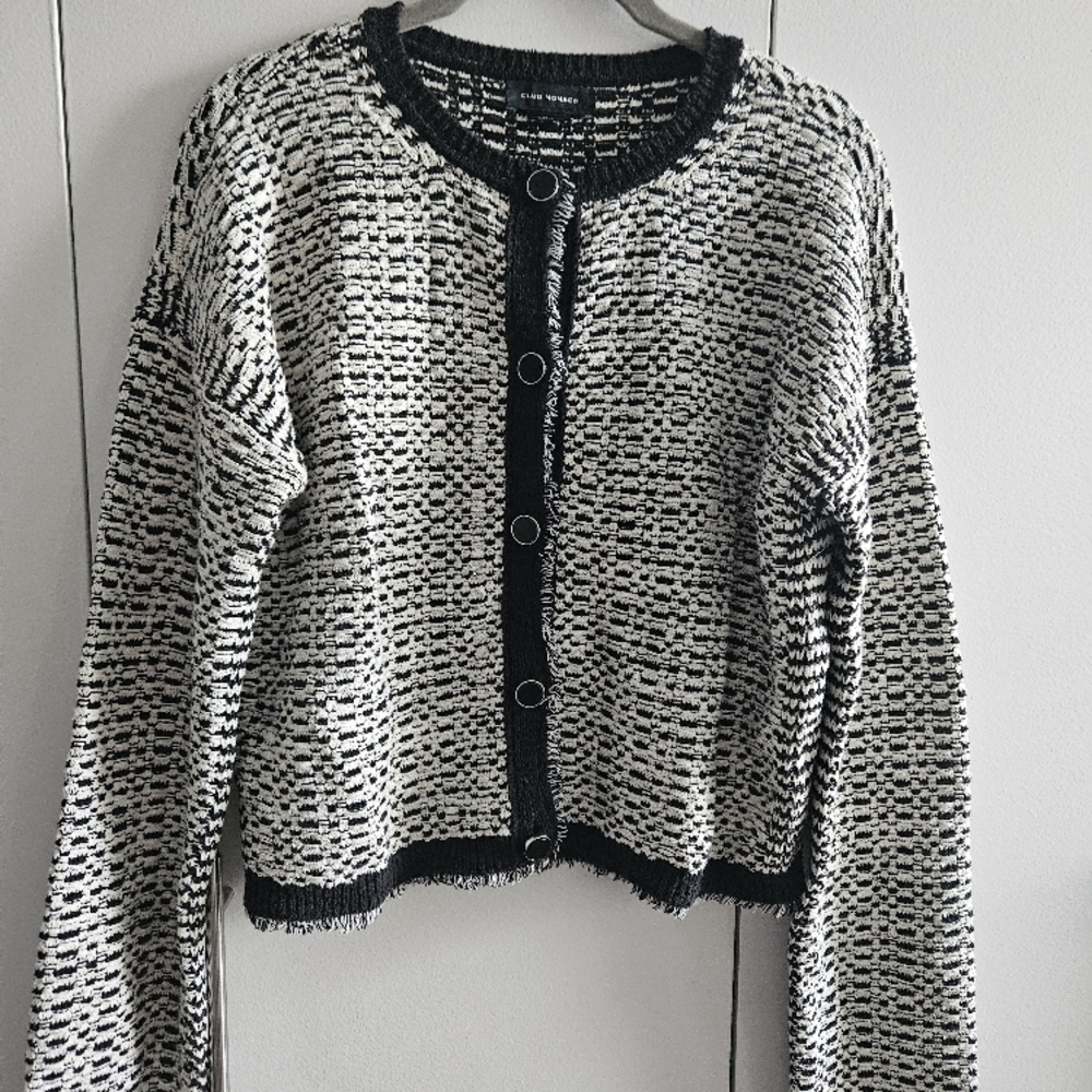 Club Monaco Black and White Cardigan